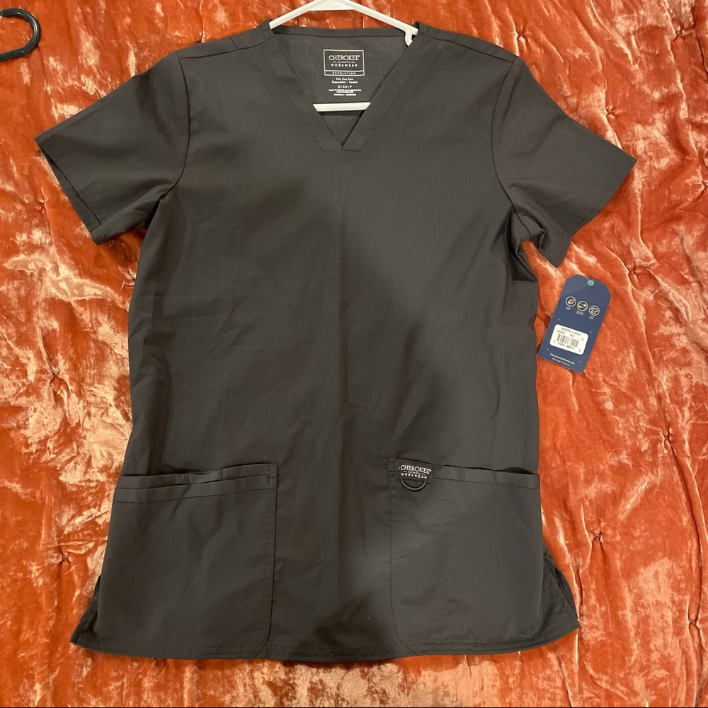 NWT Black Cherokee workwear scrub top